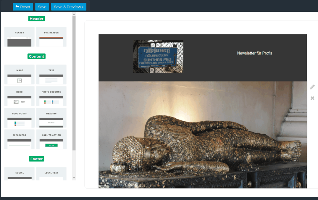 Newsletter Plugin - New Mailing - Step 1