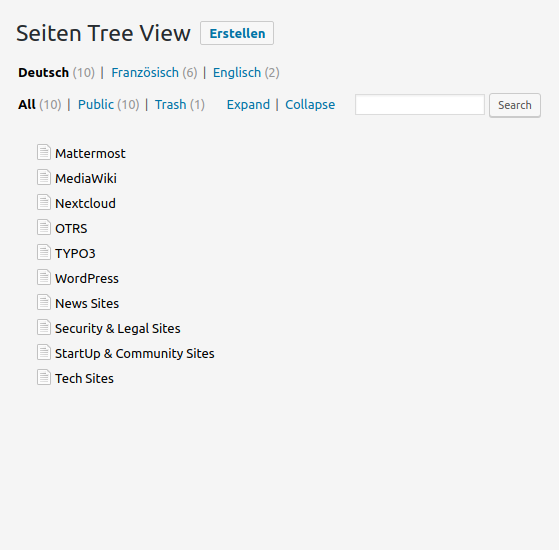 CMS Tree Page View avec WPML