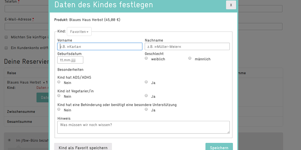 Vacances Karlsruhe : processus de commande avancé