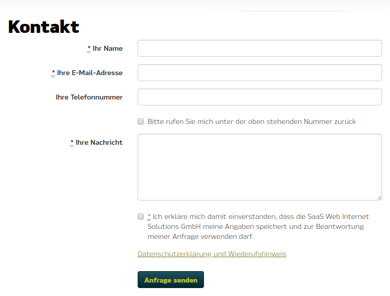 Example of a GDPR-Compliant Form