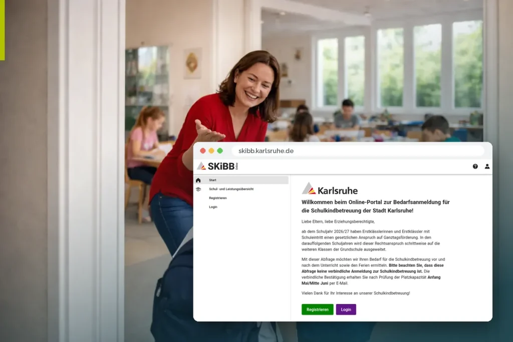 Schulkindbetreuung Karlsruhe: Anmeldung online